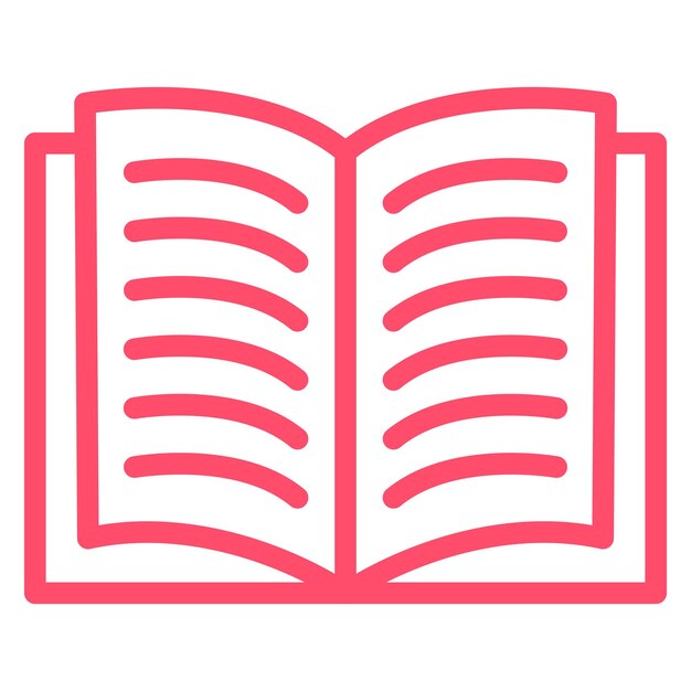 Diseño vectorial Estilo de icono de libro abierto