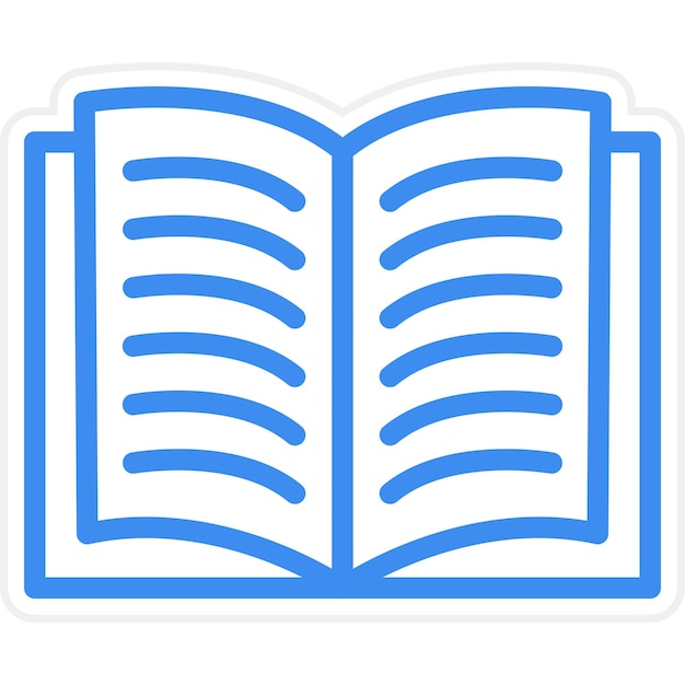 Diseño vectorial Estilo de icono de libro abierto