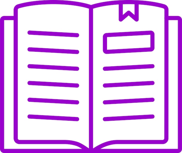 Diseño vectorial Estilo de icono de libro abierto