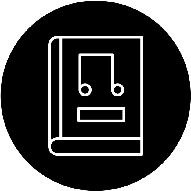 Diseño vectorial Estilo del icono del libro de audio