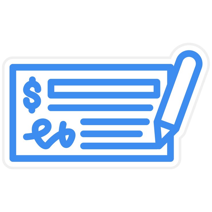 Vector diseño vectorial estilo del icono del libro de cheques