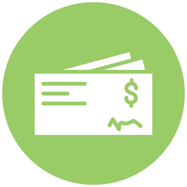 Diseño vectorial Estilo del icono del libro de cheques