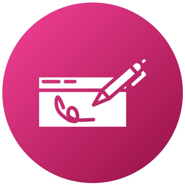 Diseño vectorial Estilo del icono del libro de cheques