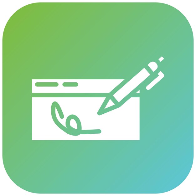 Diseño vectorial Estilo del icono del libro de cheques