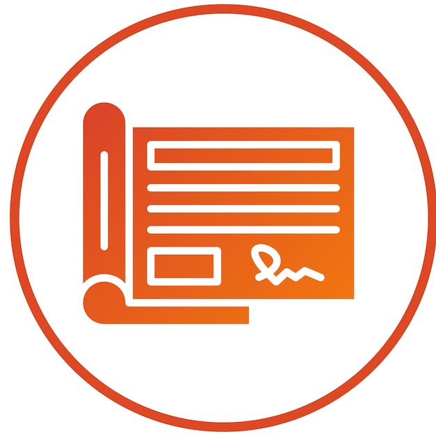 Diseño vectorial Estilo del icono del libro de cheques