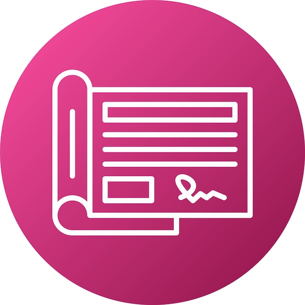 Diseño vectorial Estilo del icono del libro de cheques