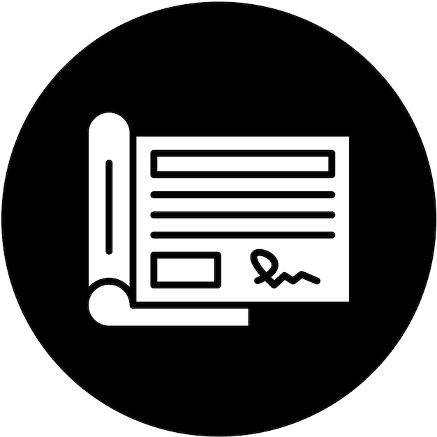 Diseño vectorial Estilo del icono del libro de cheques