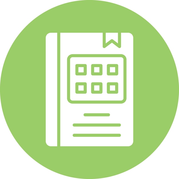 Diseño vectorial Estilo del icono del libro de citas