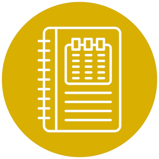 Diseño vectorial Estilo del icono del libro de citas