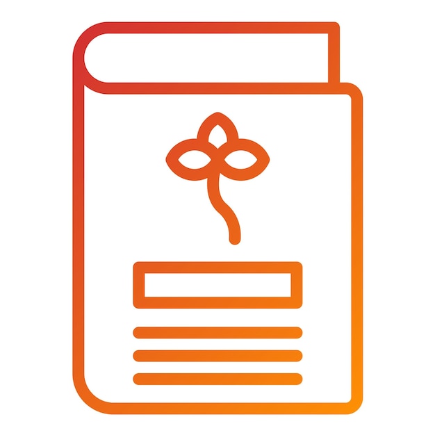 Diseño vectorial Estilo de icono de libro ecológico