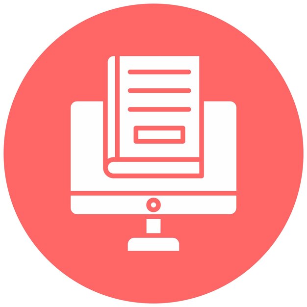 Diseño vectorial Estilo de icono de libro electrónico