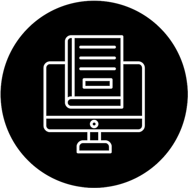 Diseño vectorial Estilo de icono de libro electrónico