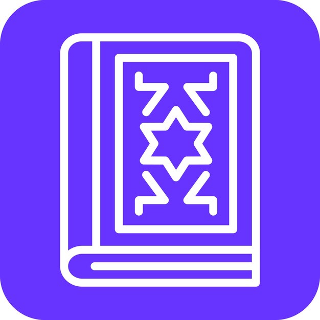 Diseño vectorial del estilo del icono del libro de hechizos