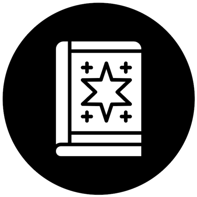 Vector diseño vectorial del estilo del icono del libro de hechizos