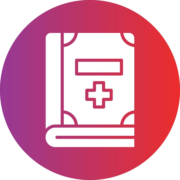 Diseño vectorial Estilo de icono de libro médico