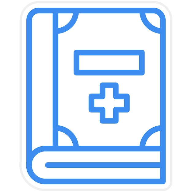 Diseño vectorial Estilo de icono de libro médico