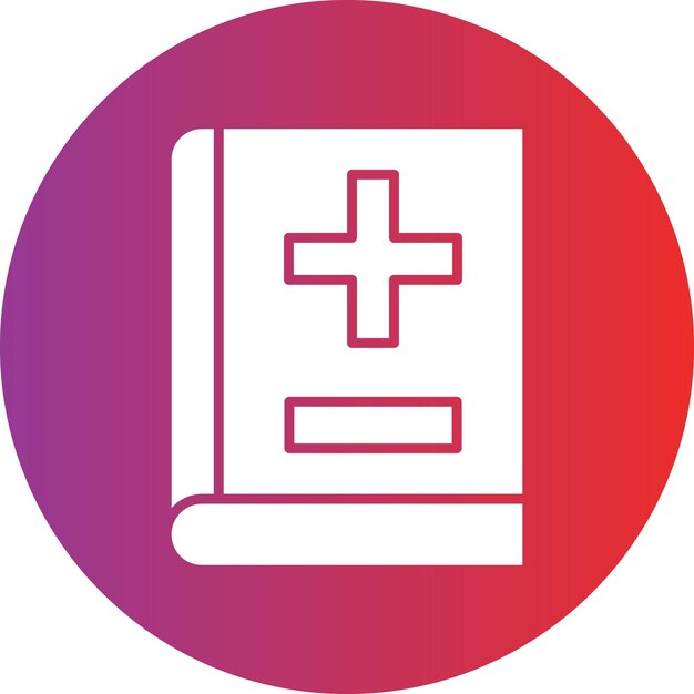 Diseño vectorial Estilo de icono de libro médico