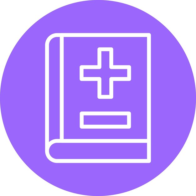 Diseño vectorial Estilo de icono de libro médico