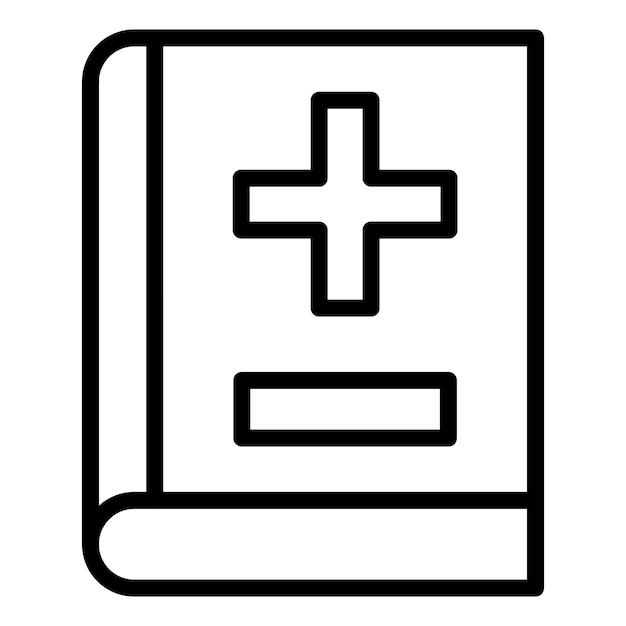 Diseño vectorial Estilo de icono de libro médico