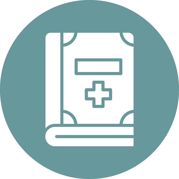 Diseño vectorial Estilo de icono de libro médico