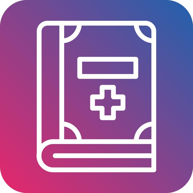 Diseño vectorial Estilo de icono de libro médico