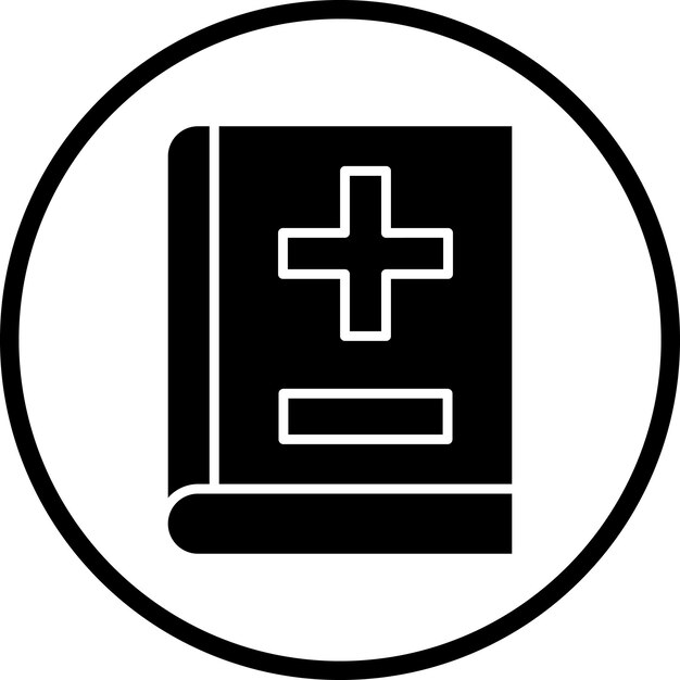 Diseño vectorial Estilo de icono de libro médico
