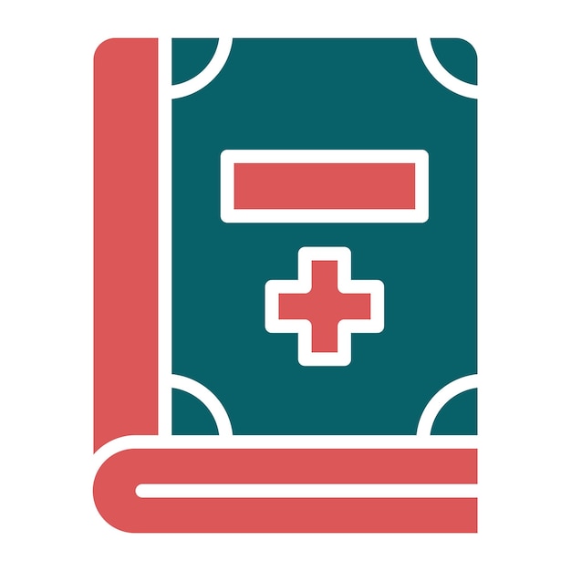 Diseño vectorial Estilo de icono de libro médico