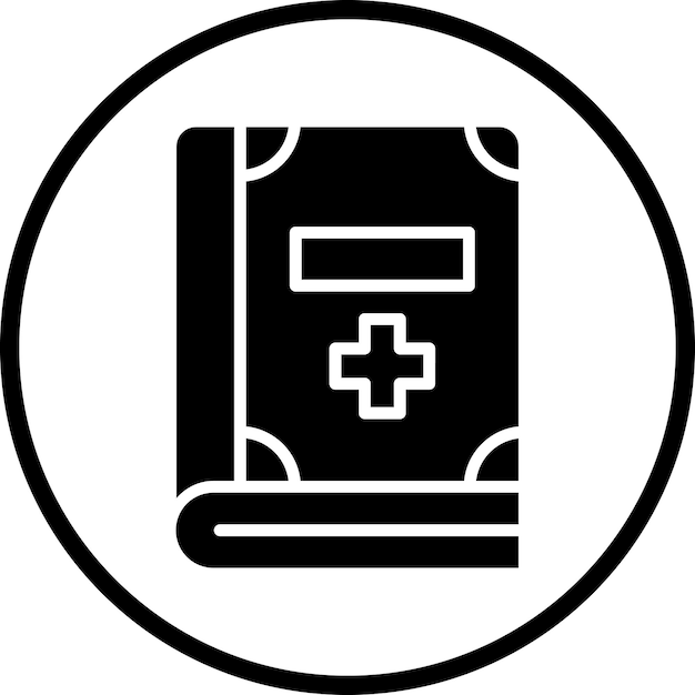 Diseño vectorial Estilo de icono de libro médico