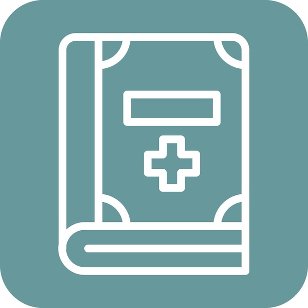 Diseño vectorial Estilo de icono de libro médico