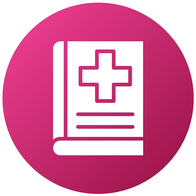 Diseño vectorial Estilo de icono de libro médico