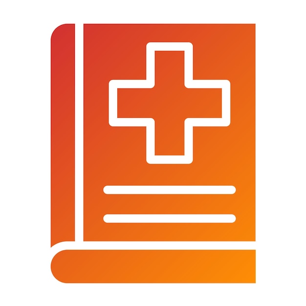 Diseño vectorial Estilo de icono de libro médico