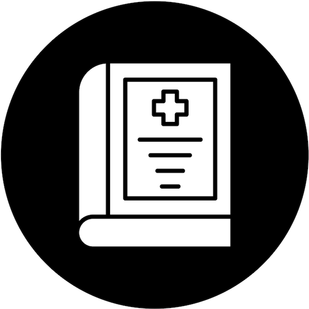 Diseño vectorial Estilo de icono de libro médico