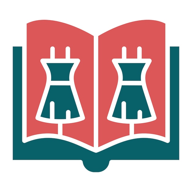 Diseño vectorial Estilo de icono de libro de moda