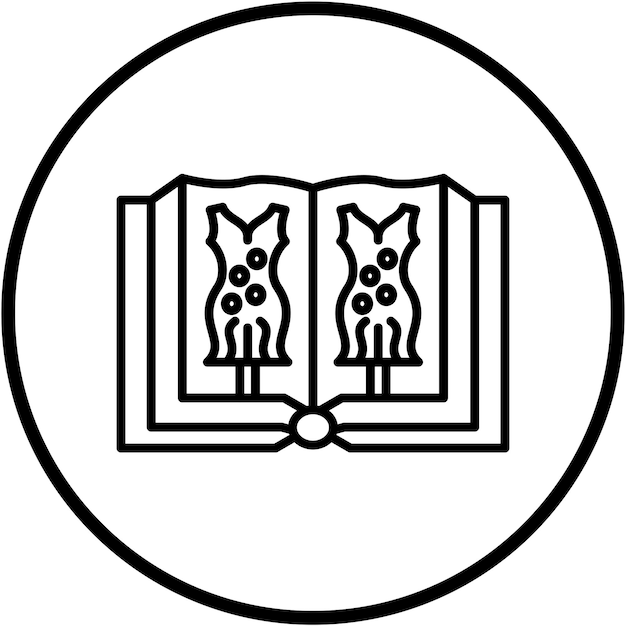 Diseño vectorial Estilo de icono de libro de moda