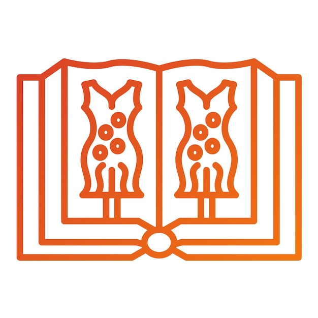 Diseño vectorial Estilo de icono de libro de moda
