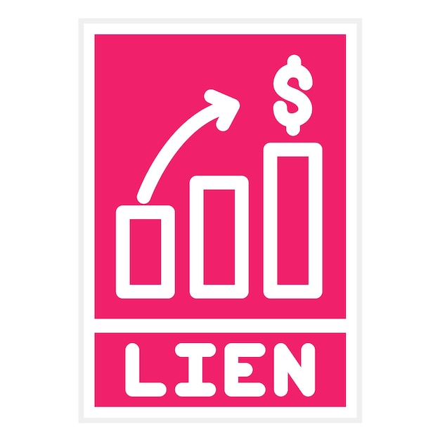Diseño vectorial Estilo del icono de Lien