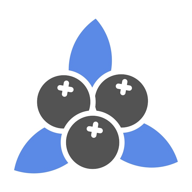 Diseño vectorial Estilo de icono de lienzo de arándano