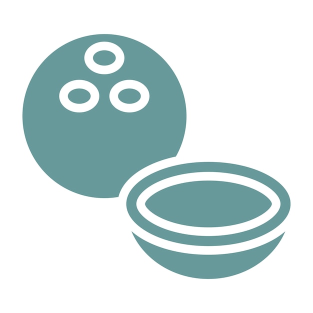 Diseño vectorial Estilo de icono de lienzo de coco