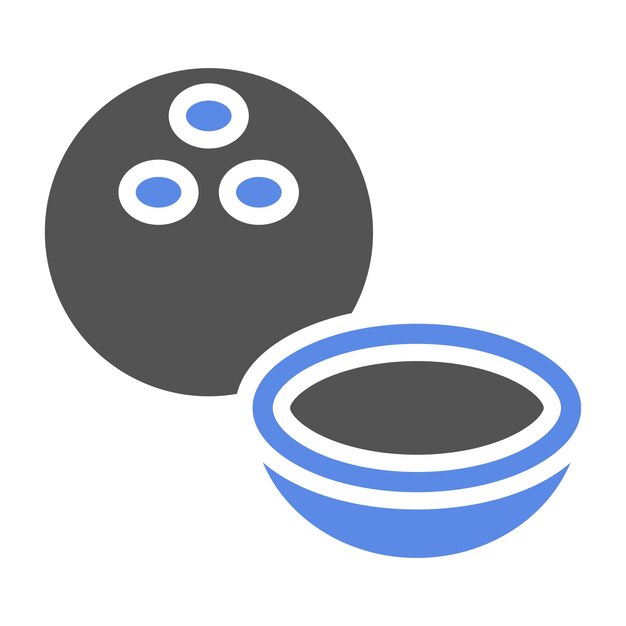Diseño vectorial Estilo de icono de lienzo de coco