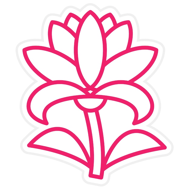 Diseño vectorial Estilo del icono de Lily