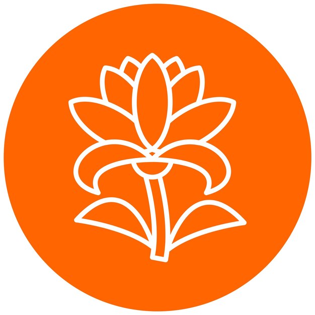 Diseño vectorial Estilo del icono de Lily