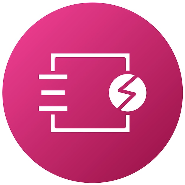 Diseño vectorial Estilo del icono del limitador de corriente