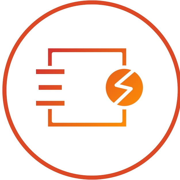 Diseño vectorial Estilo del icono del limitador de corriente