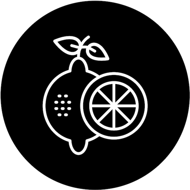 Diseño vectorial Estilo de icono de limón