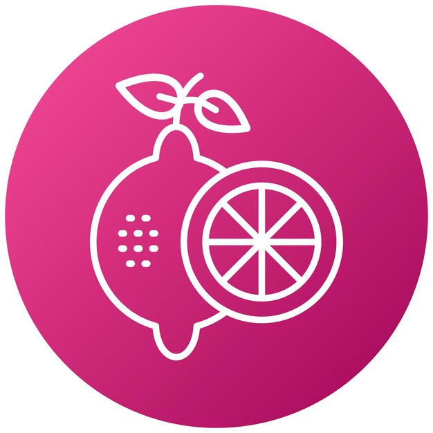 Diseño vectorial Estilo de icono de limón