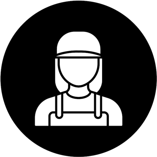 Diseño vectorial Estilo del icono del limpiador femenino