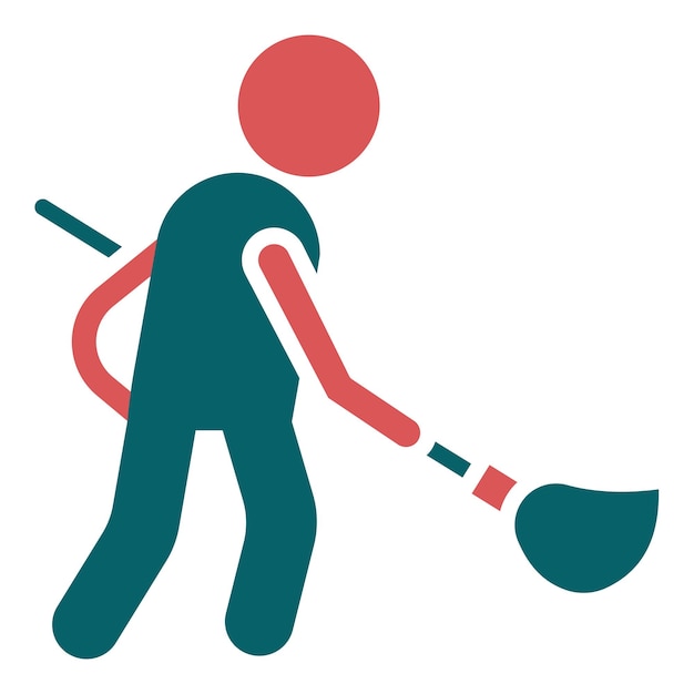 Diseño vectorial Estilo del icono del limpiador masculino