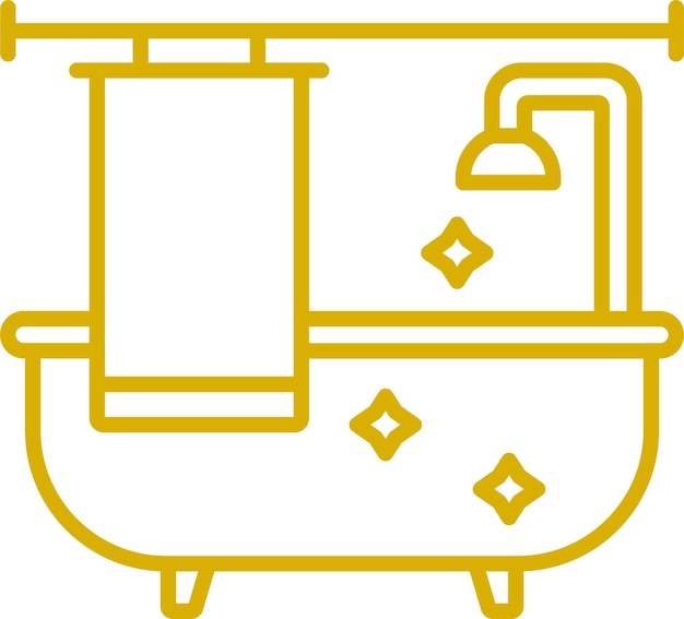 Diseño vectorial de estilo de icono de limpieza de baño