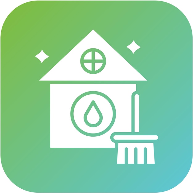 Diseño vectorial Estilo del icono de limpieza de daños por agua