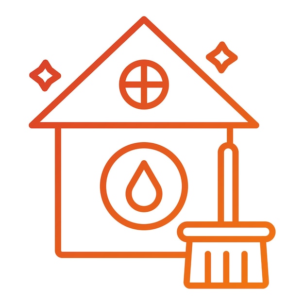 Diseño vectorial Estilo del icono de limpieza de daños por agua